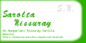 sarolta missuray business card